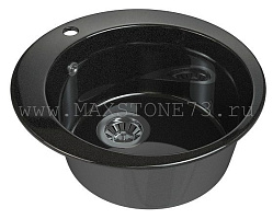 MAXSTONE Мойка глянцевая MS-20 (черный металлик) 495*495*205